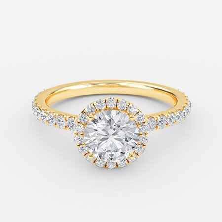 Lillian Round Lab Grown Diamond Halo Engagement Ring