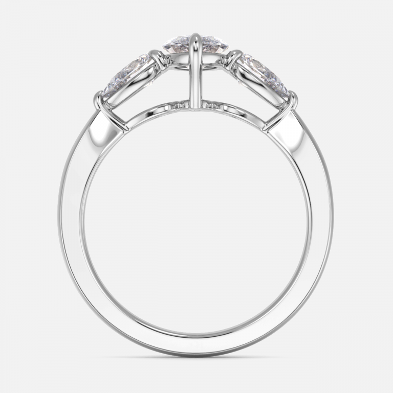 Olina Marquise Three Stone Engagement Ring