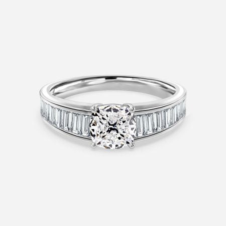 Vri Cushion Unique Lab Grown Diamond Engagement Ring