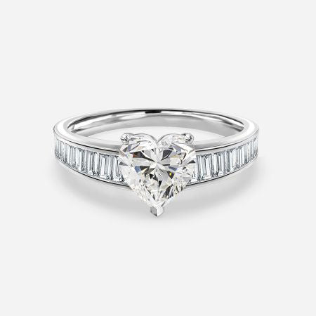 Octavia Heart Lab Created Diamond Unique Engagement Ring