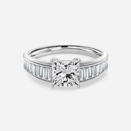 Vri Princess Lab Diamond Unique Engagement Ring