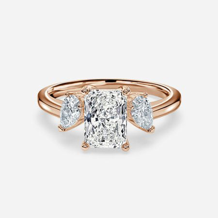 Freya Radiant Three Stone Lab Grown Diamond Engagement Ring