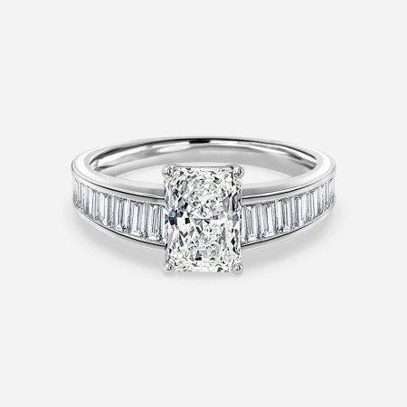 Vri Radiant Unique Lab Grown Diamond Engagement Ring