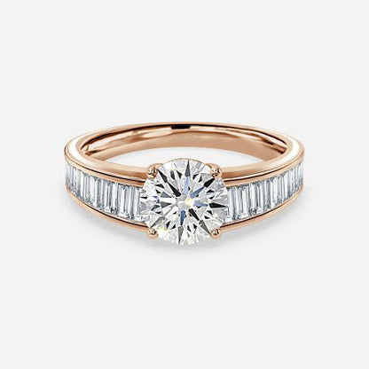 Octavia Round Lab Grown Diamond Unique Engagement Ring