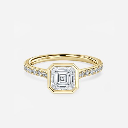 Maje Asscher Bezel Lab Grown Diamond Engagement Ring