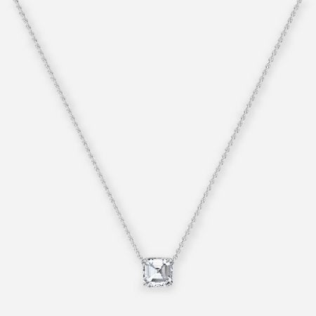 Asscher Lab Diamond Solitaire Pendant