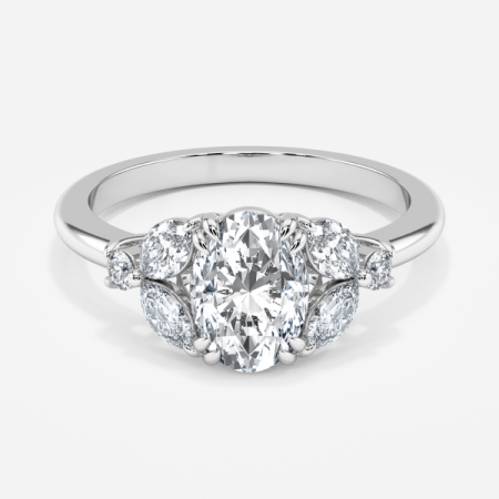 Yasmin Oval Three Stone Lab Grown Diamond Engagement Ring