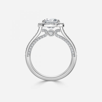Nhẫn đính hôn kim cương nhân tạo Ayana Cushion Halo