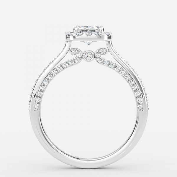 Ayana Emerald Halo Lab Grown Diamond Engagement Ring