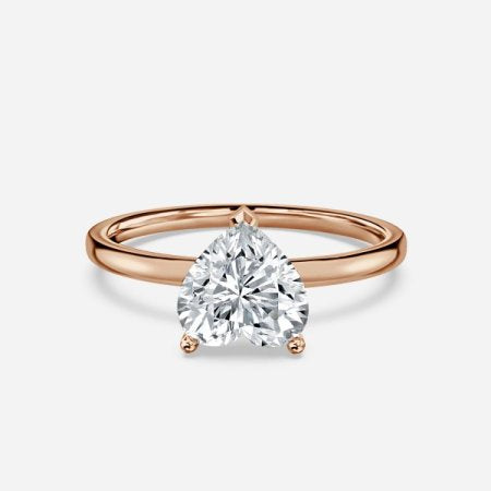 Celtic Heart Lab Created Diamond Solitaire Engagement Ring