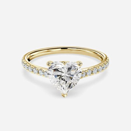 Favian Heart Side Diamond Engagement Ring