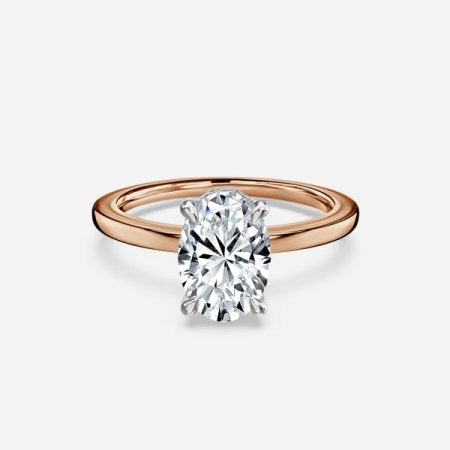 Vina Oval Hidden Halo Lab Grown Diamond Engagement Ring