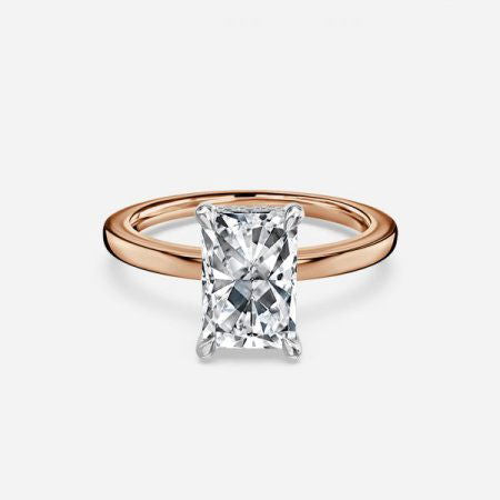 Vina Radiant Hidden Halo Lab Grown Diamond Engagement Ring