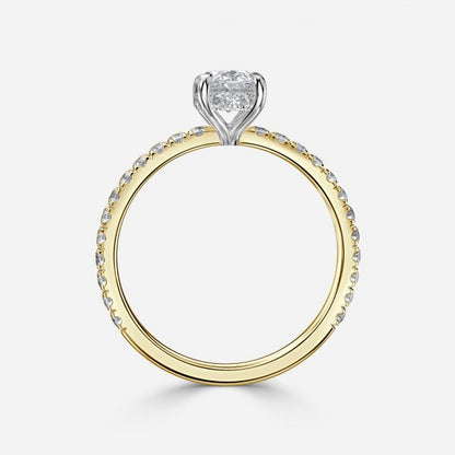 Nhẫn đính hôn kim cương nhân tạo Hidden Halo Sadie Oval