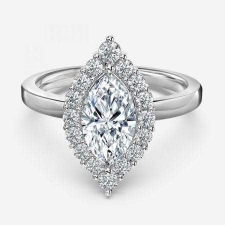 Nira Marquise Cluster Lab Grown Diamond Engagement Ring