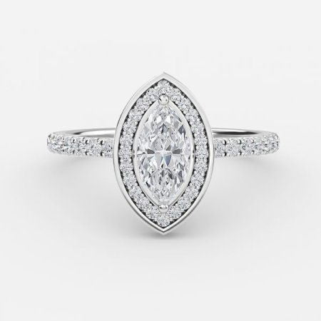 Jennifer Marquise Halo Lab Grown Diamond Engagement Ring