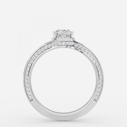 Nhẫn đính hôn kim cương nuôi cấy trong phòng thí nghiệm Hidden Halo của Aria Marquise