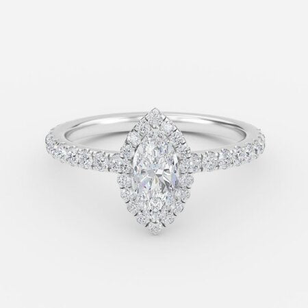 Lillian Marquise Halo Lab Grown Diamond Engagement Ring