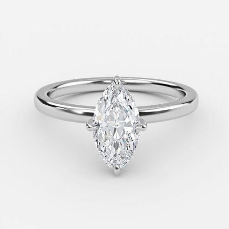 Essian Marquise Hidden Halo Lab Grown Diamond Engagement Ring