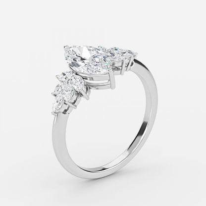 Avian Marquise Three Stone Lab Grown Diamond Engagement Ring