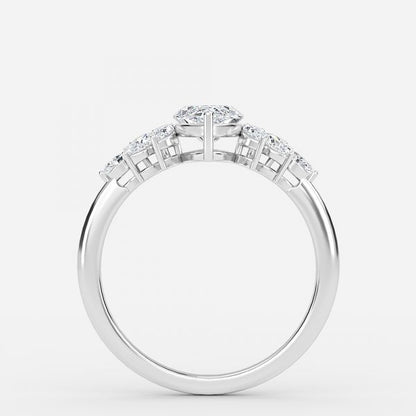 Avian Marquise Three Stone Lab Grown Diamond Engagement Ring