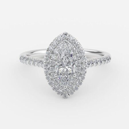 Laila Marquise Halo Lab Grown Diamond Engagement Ring