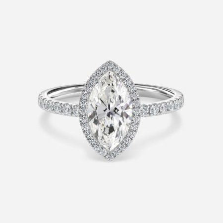 Nefta Marquise Halo Lab Grown Diamond Engagement Ring