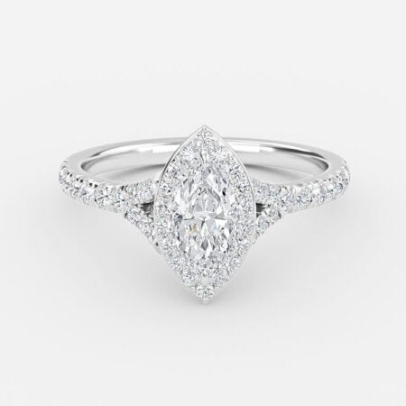 Chelsea Marquise Halo Lab Grown Diamond Engagement Ring