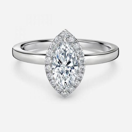 Jodha Marquise Halo Lab Grown Diamond Engagement Ring