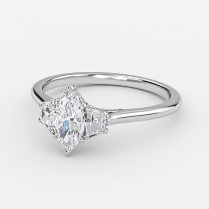 Ilene Marquise Three Stone Lab Grown Diamond Engagement Ring