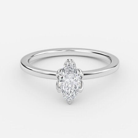 Kolm Marquise Solitaire Lab Grown Diamond Engagement Ring