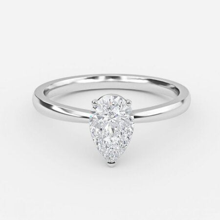 Esme Pear Lab Grown Diamond Solitaire Engagement Ring