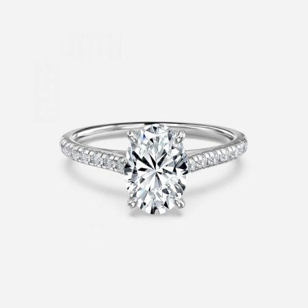 Ayla Oval Diamond Band Engagement Ring