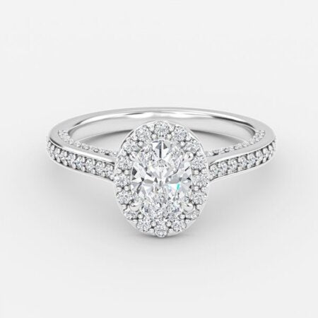 Ayana Oval Halo Lab Grown Diamond Engagement Ring