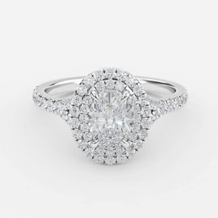 Aalia Oval Halo Lab Grown Diamond Engagement Ring