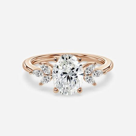 Alexandra Oval Three Stone Lab Grown Diamond Engagement Ring