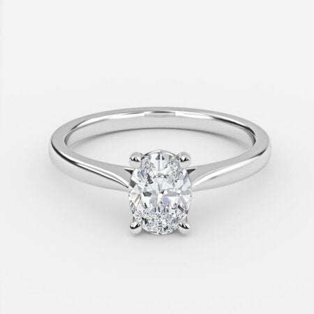 Violette Oval Solitaire Lab Grown Diamond Engagement Ring