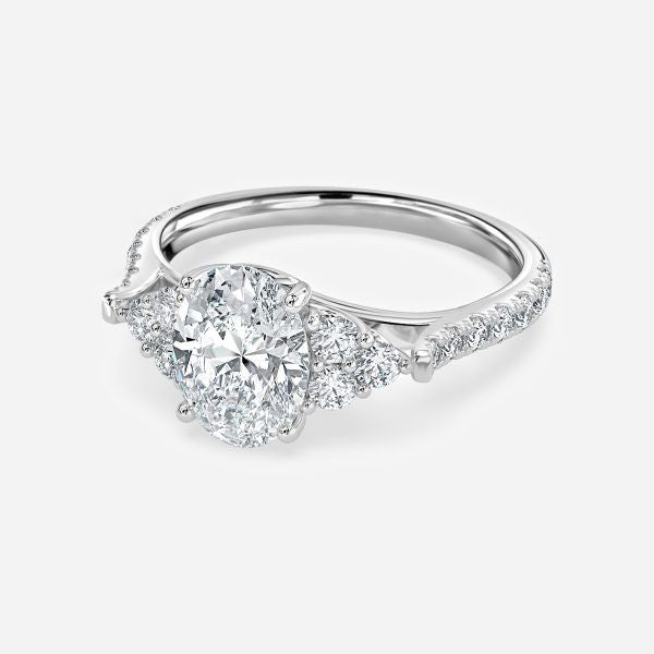 Elizabeth Oval Three Stone Lab Grown Diamond Engagement Ring