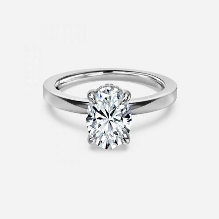 Chloe Oval Hidden Halo Lab Grown Diamond Engagement Ring