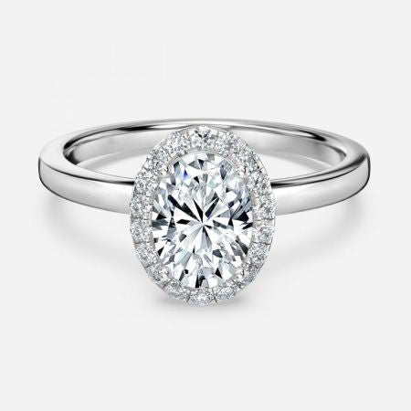 Jodha Oval Halo Lab Grown Diamond Engagement Ring