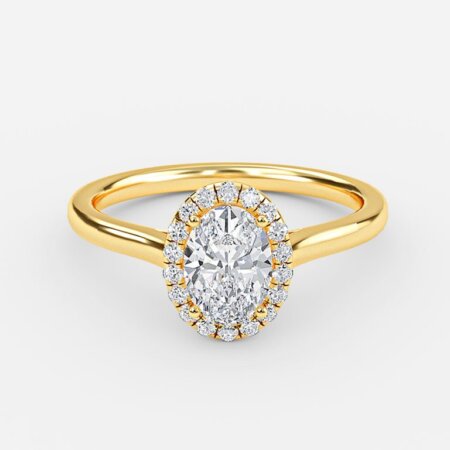 Levi Oval Halo Lab Grown Diamond Engagement Ring