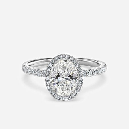 Nefta Oval Halo Lab Grown Diamond Engagement Ring