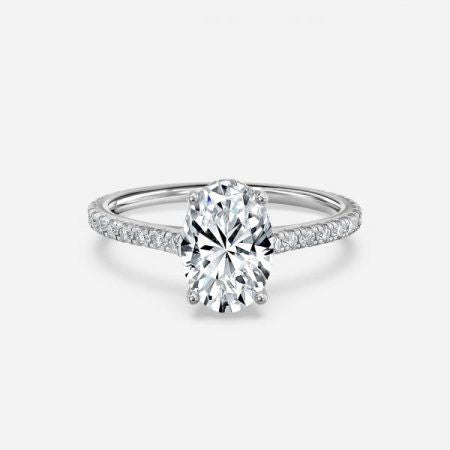 Nanami Oval Hidden Halo Lab Grown Diamond Engagement Ring