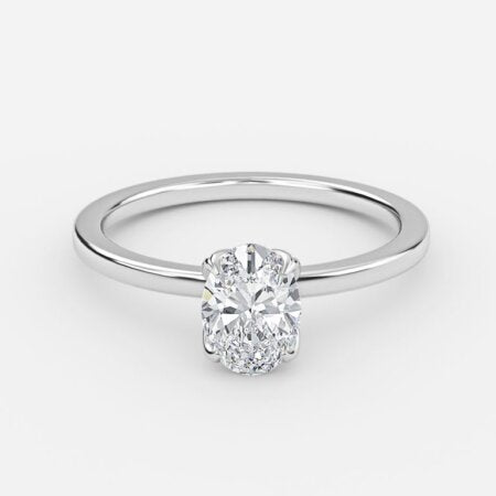 Kolm Oval Solitaire Lab Grown Diamond Engagement Ring