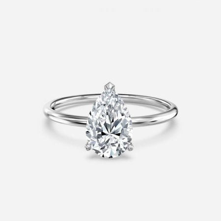 Adaya Pear Solitaire Lab Grown Diamond Engagement Ring