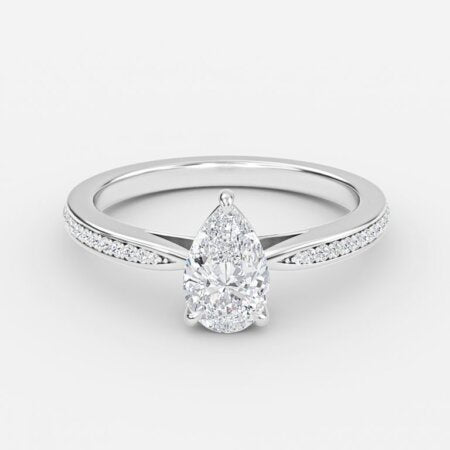 Fior Pear Side Diamond Engagement Ring