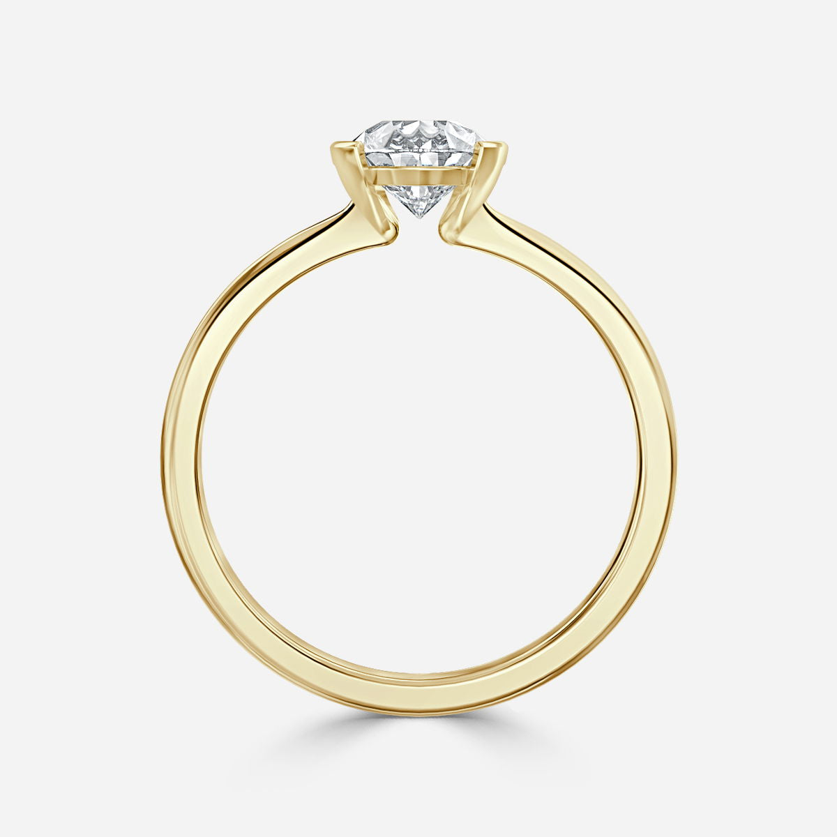 Nhẫn đính hôn kim cương nhân tạo Augusta Pear Bezel