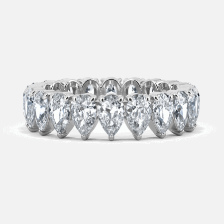 Bezel Pear eternity Band