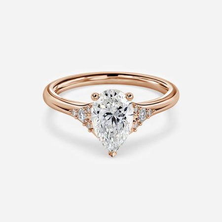 Anastasia Pear Three Stone Lab Grown Diamond Engagement Ring