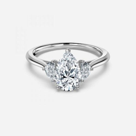 Juliette Pear Three Stone Lab Grown Diamond Engagement Ring